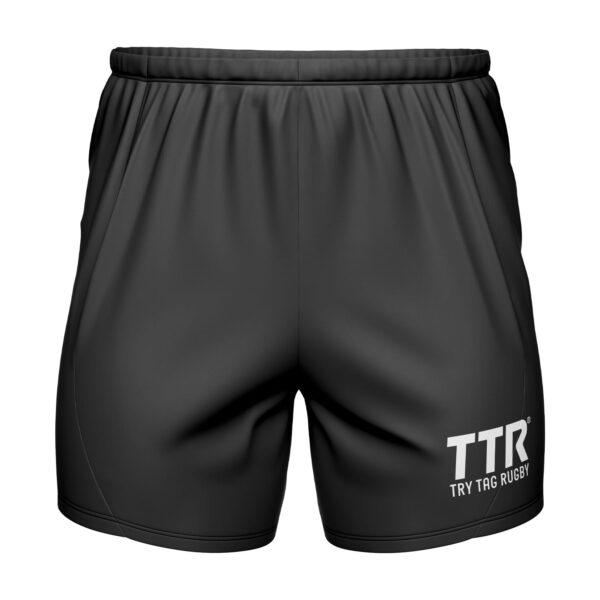Plain Black Tag Rugby Shorts